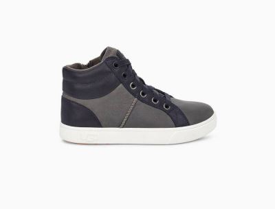 UGG Boscoe Leather Big Kids Sneakers Charcoal/ Deep Grey - AU 897EU